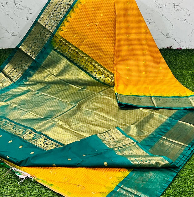 Yellow-Green Handloom Gadwal 13 K5-5