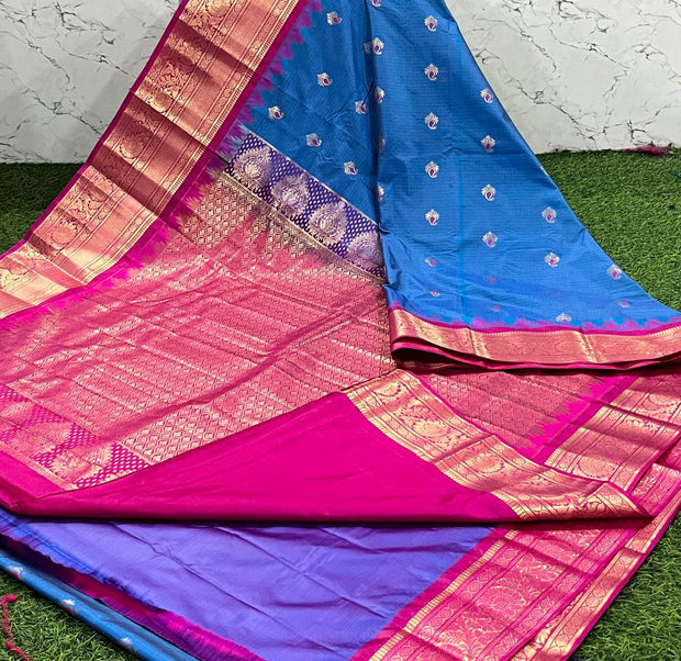 Blue Handloom Gadwal 13 K5-12