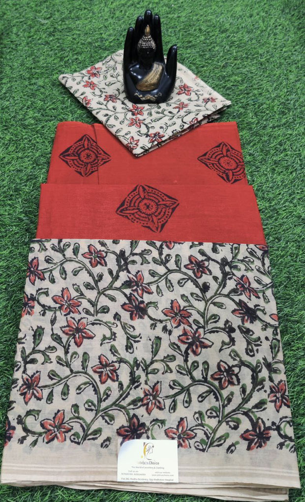 Red Pallavi Cotton 3JAN8E