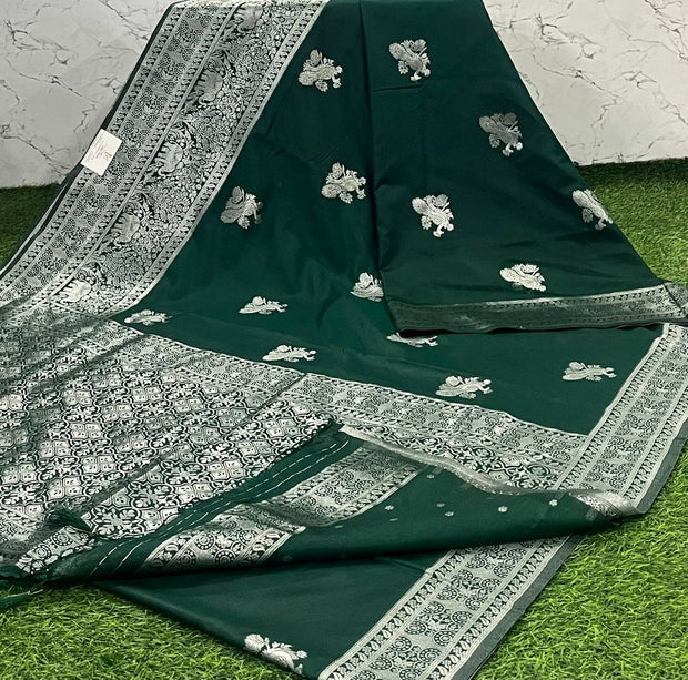 Bottle Green Katan Pattu 15 K5-2