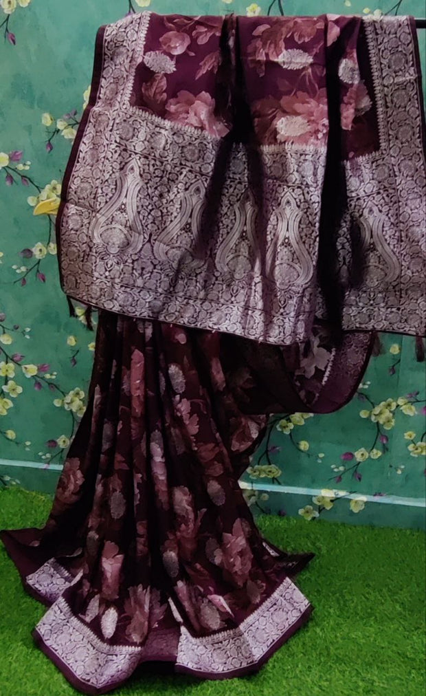 Burgundy Dola Banarasi 30SEP11