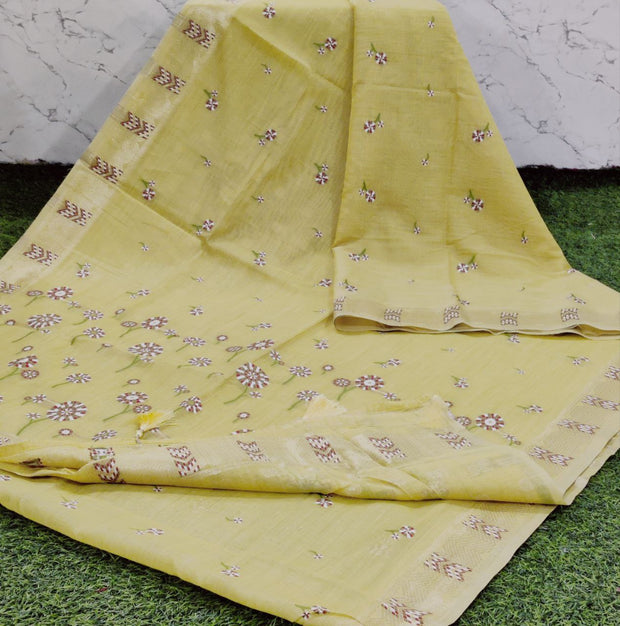 Yellow Jamdani 16 K5-11