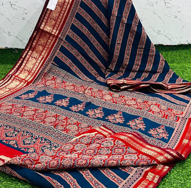 Blue Maheshwari Ajrakh 16 K5-3