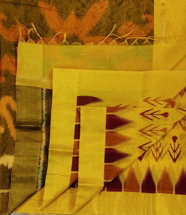 Yellow Handloom Ikkat 1OCT6