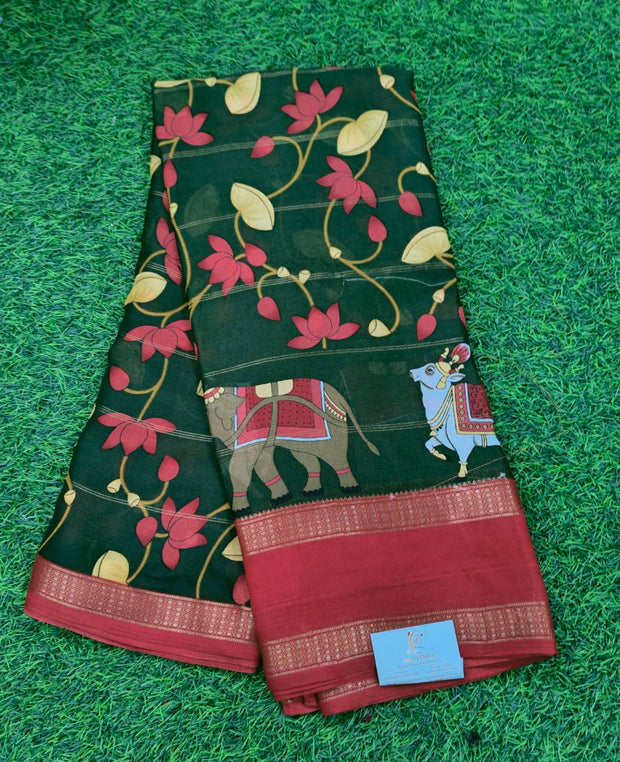 Green Mysore Crepe 29 A5-6E