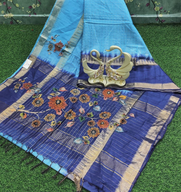 Blue Mangalagiri Silk 8JAN8