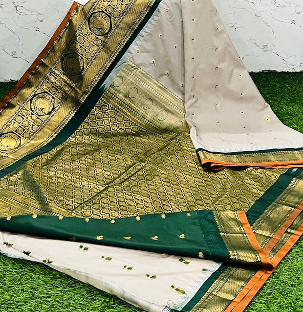 Beige Handloom Gadwal 19 K5-8