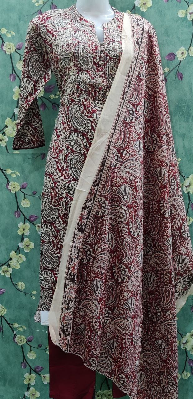 Maroon Kalmkari Set 26 J4-8E