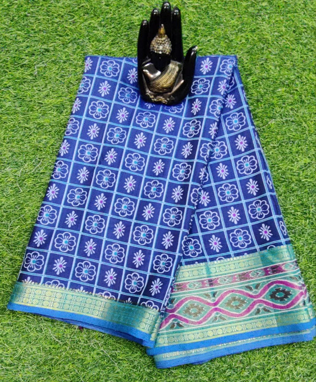Blue Patola Pattu 25 J4-4E