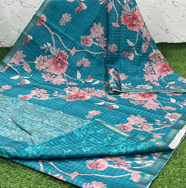 Blue Tussar Floral 21 K5-14