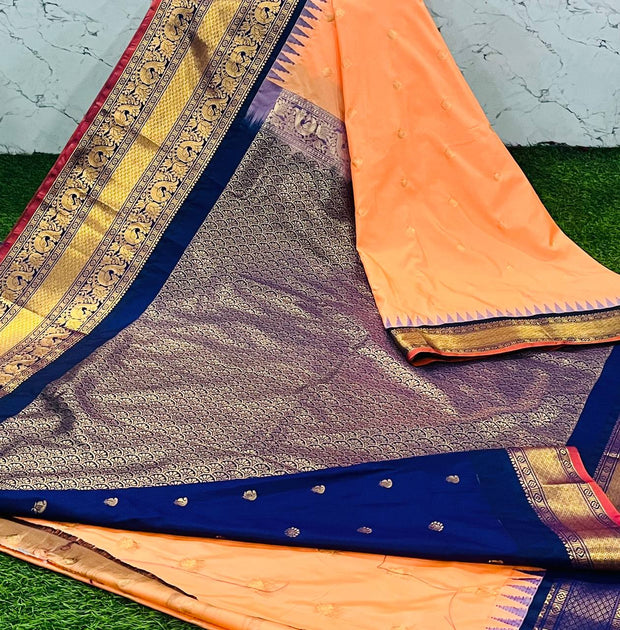 Light Orange Handloom Gadwal 22 K5-10