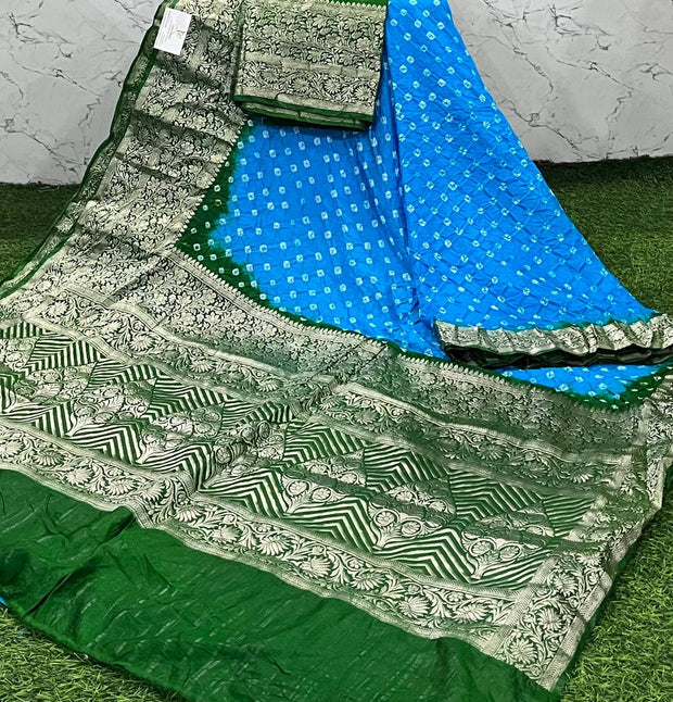 Blue Bandhini Pattu 23 K5-3