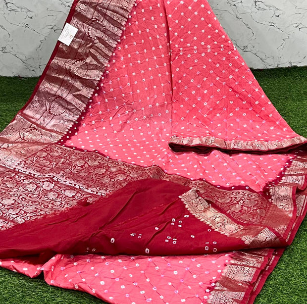 Peach PinkBandhini Pattu 23 K5-11