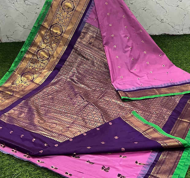 Pink Handloom Gadwal 24 K5-9