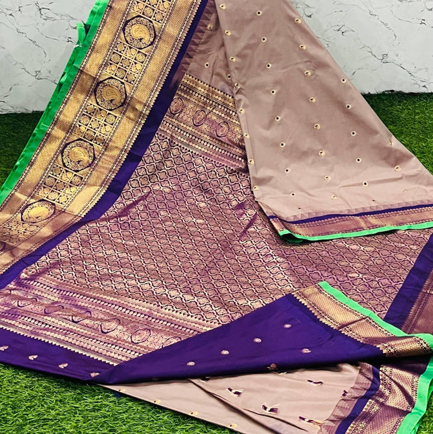 Beige Handloom Gadwal 24 K5-7