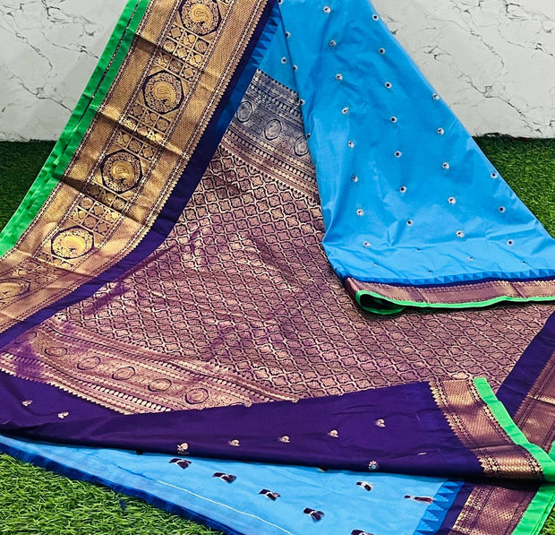 Blue Handloom Gadwal 24 K5-12