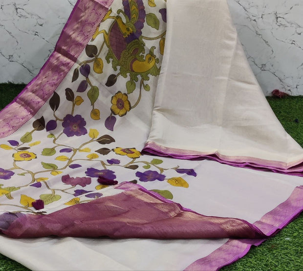 Lavender Tissue Kalamkari 6 B5-4