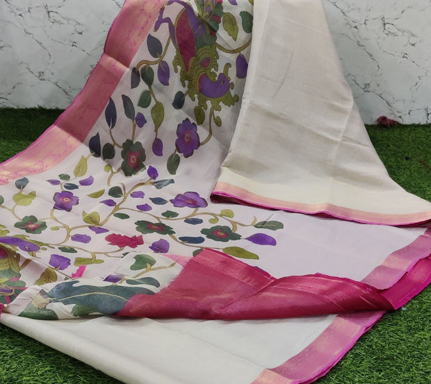 Pink Tissue Kalamkari 6 B5-7