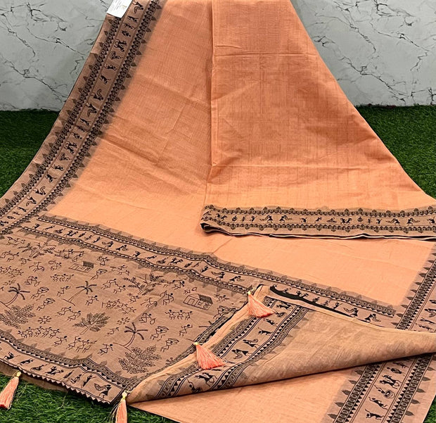 Peach Handloom Worli 25 K5-12