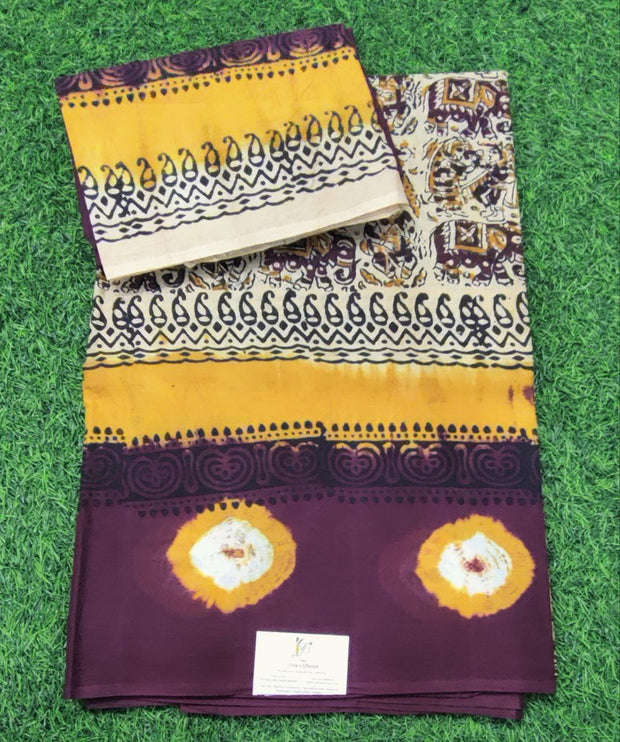 Burgund Kalamkari Pallavi Cotton 14 E5-9E