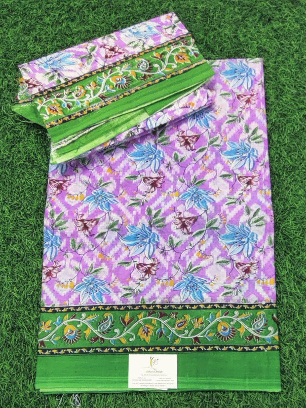 Lavender Floral Pallavi Cotton 14 E5-6E