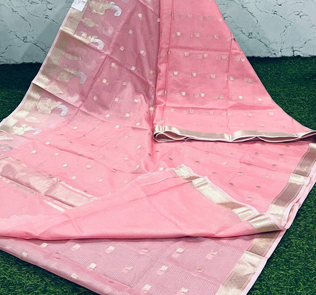 Peach Pink Silk Kota 28 K5-12