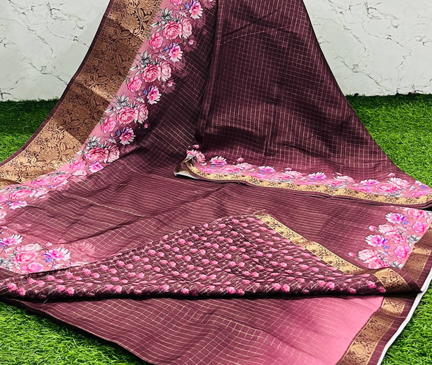 Brown Tussar Digital 13 B5-11