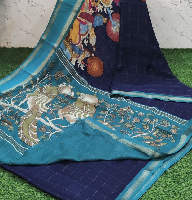 Blue Mysore Crepe 15 B5-2