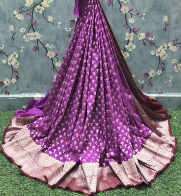 Burgundy Katan Banarasi 22JAN14E