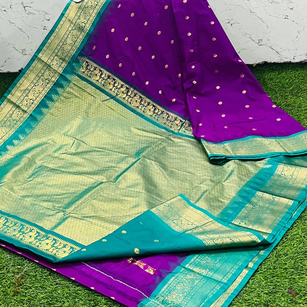 Dark Purple Handloom Gadwal 5 L5-7