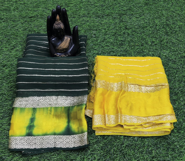 Green Pure Georgette 31JAN7E