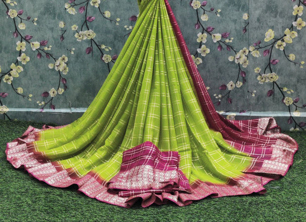 Green Pure Georgette 31JAN10E