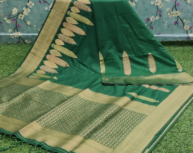 Bottle green meena silk 2I 4-12