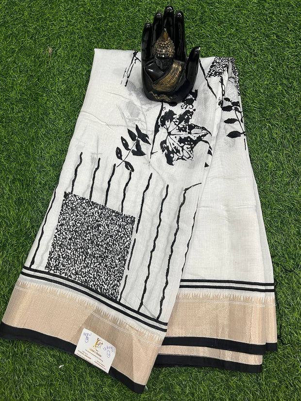 White & Black Maheshwari 8 L4-1E