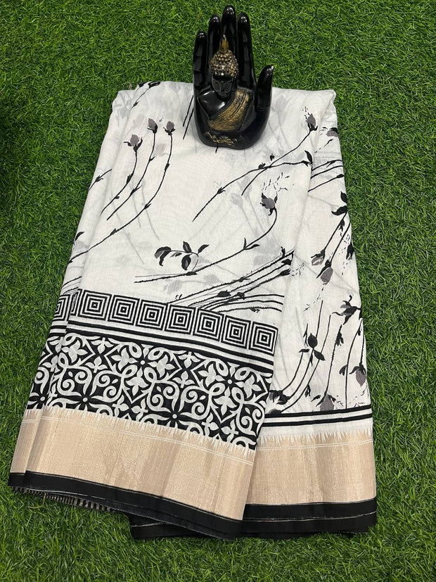 White & Black Maheshwari 8 L4-2E