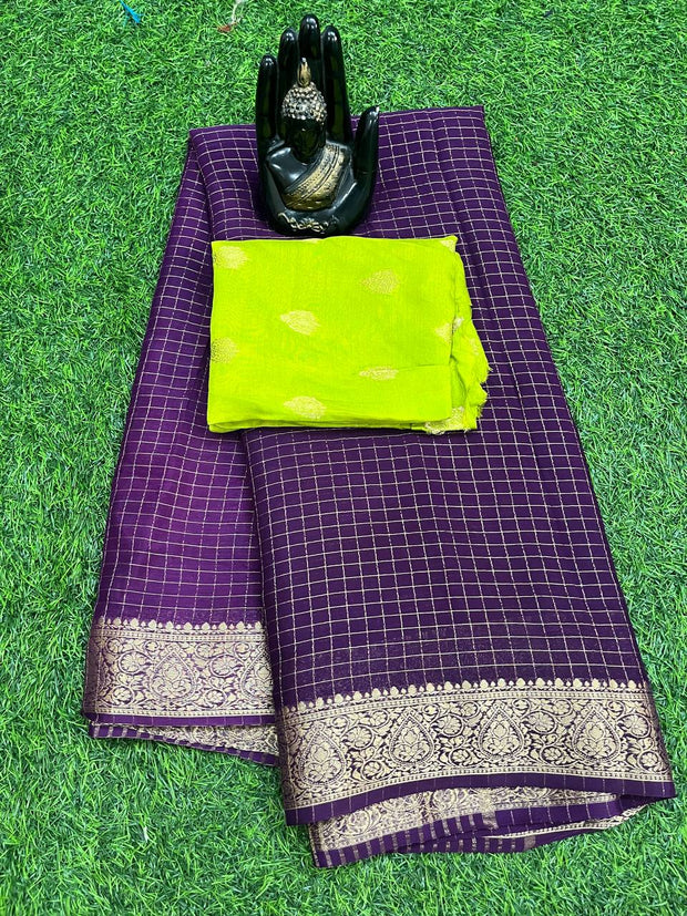 Purple Kadhi Georgette 8 L4-9E