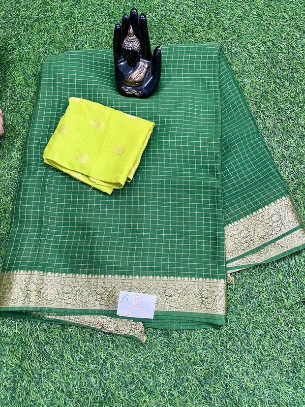 Green Kadhi Georgette 8 L4-12E