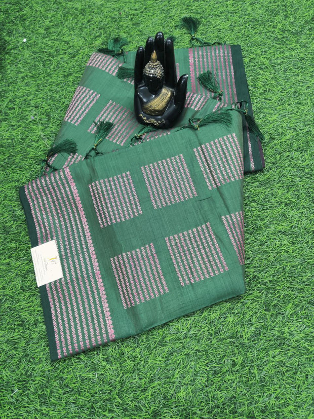 Bottle Green Khadi Silk 18 L4-9E