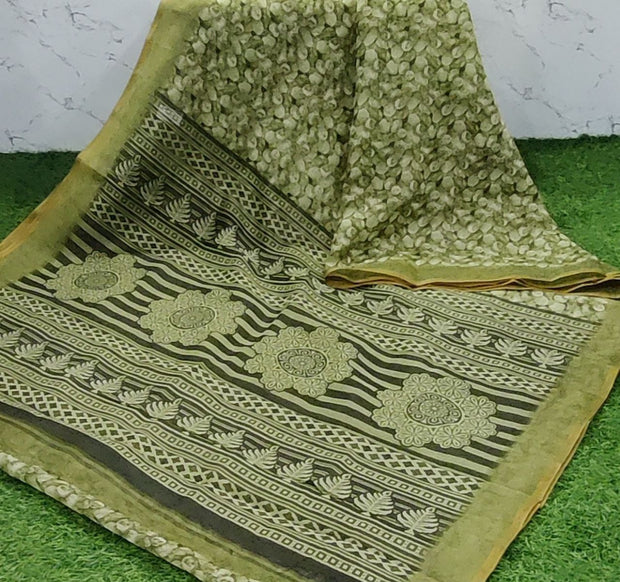 Mehandi Green Lotus Voile 21 L4-10E