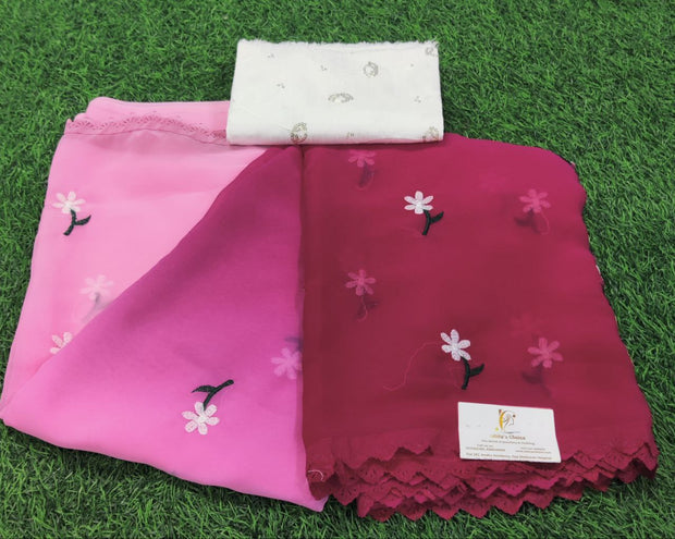 Rani Pink Georgette 20 L4-11E