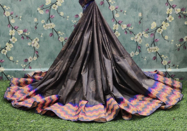Beige Tussar Silk 22 I4-12