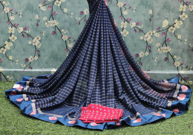 Peacock Blue Georgette 22 I4-17