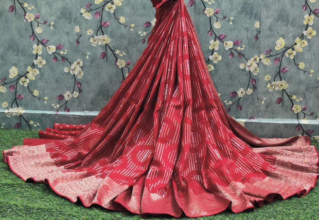 Red Katan Georgette 8DEC4