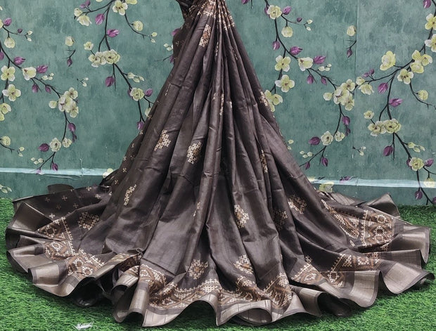 Brown Tussar Silk 9DEC16