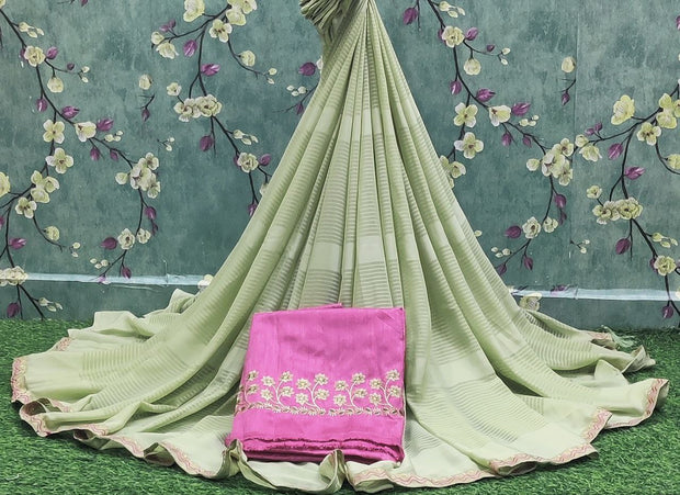 Pista Green Georgette 10DEC8