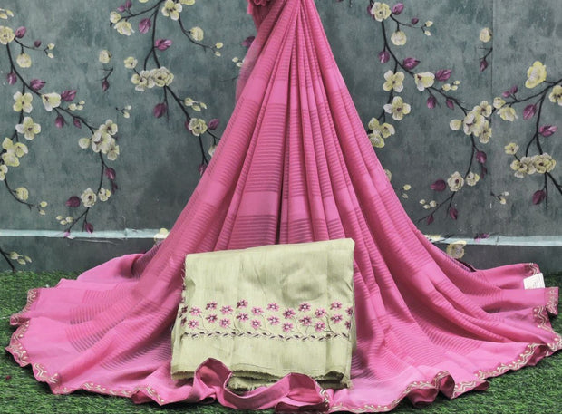 Pink  Georgette 10DEC9