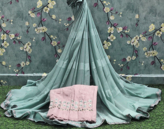 Lux Green Georgette 10DEC13