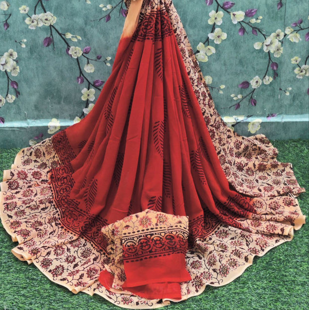 Orange Pure Georgette 14DEC4