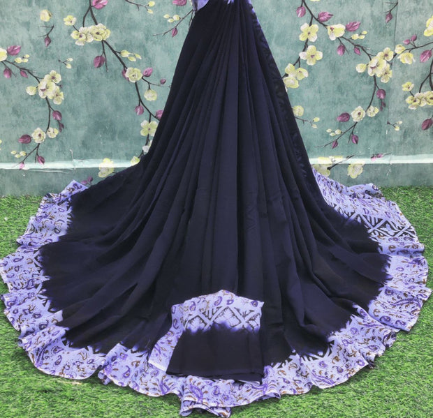 Dark Blue Pure Georgette 14DEC5