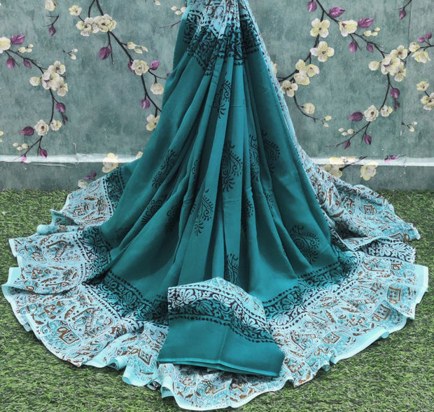 Rama Green Pure Georgette 14DEC6